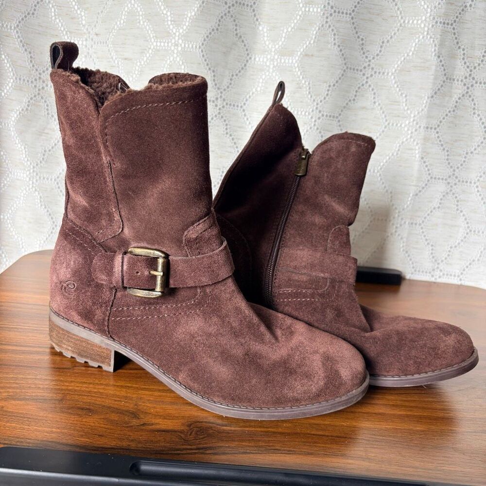 Easy Spirit 9 Brown Suede Leather Boots Hippie Mountain Chic Boho Fall Casual
